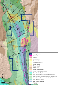 Geology map of the Antelope project.