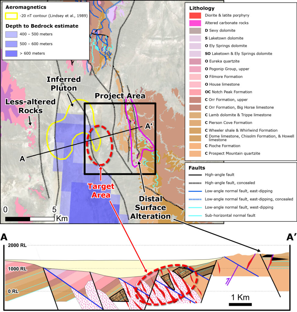 Sand Pass geology map and cross section.