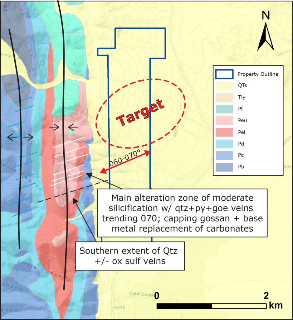 Geological map of Trigger project and target areas.