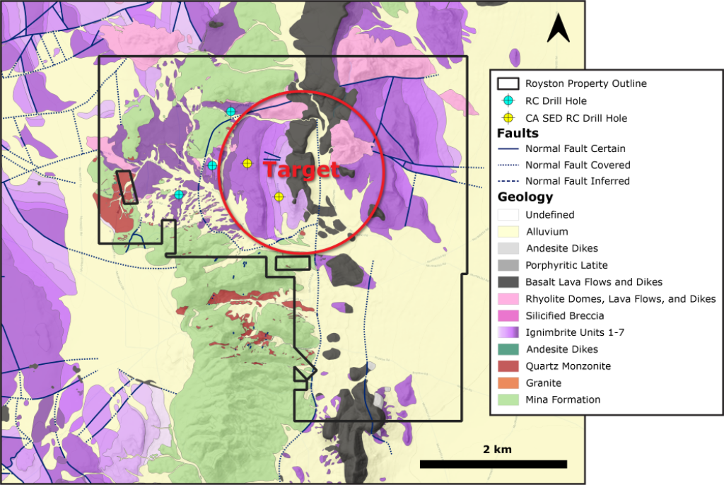 Geology and target area at Royston
