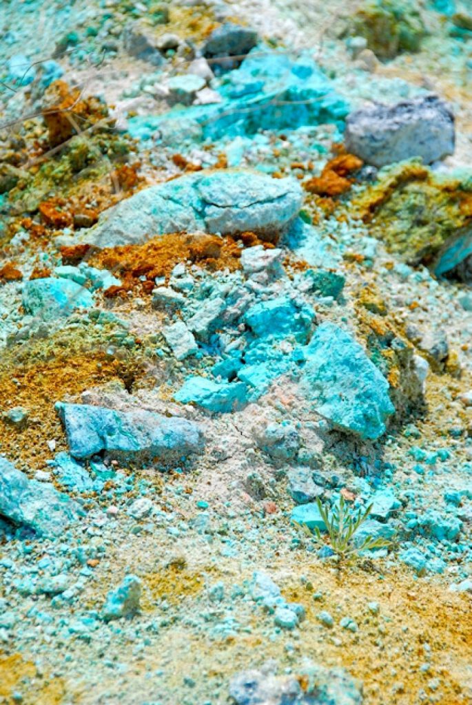 Copper rich outcrop.