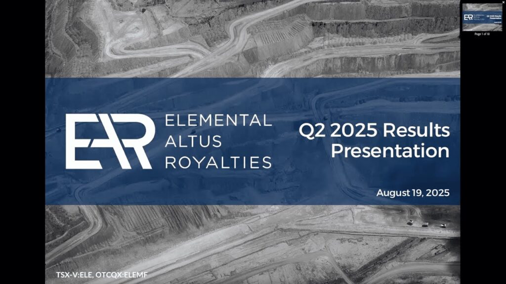 Elemental Altus Royalties | Q2 2025 Financial Results